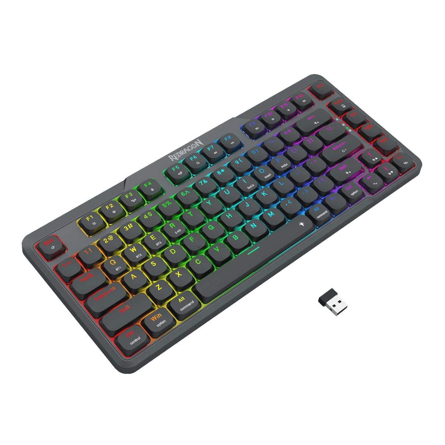 Redragon AETHER K706 PRO Wireless Mechanical Keyboard (75% Layout, Tri-Mode, Gasket Mount, Low-Profile Red Switches) - Guards On Duty Shop & Security Guards