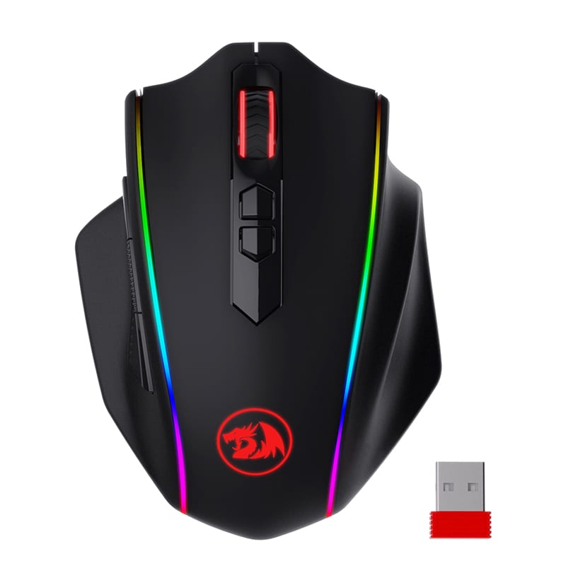 REDRAGON VAMPIRE ELITE Wireless 16000DPI|8 Button|Ergonomic Design|P3335 Optical Sensor|Type-C Cable|RGB Backlit Gaming Mouse - Black - Guards On Duty Shop & Security Guards