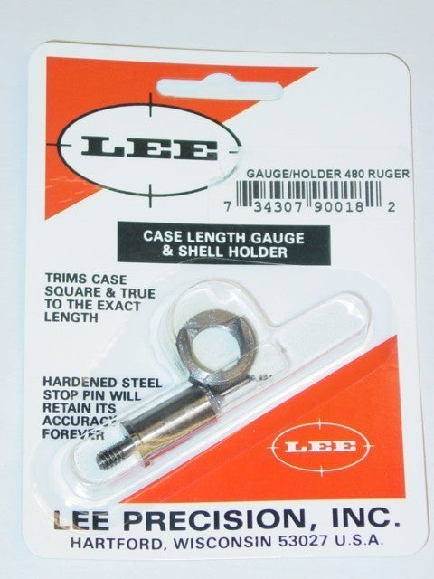 Lee 480 Ruger Case Length Gauge & Shell Holder