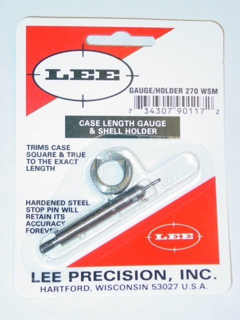 Lee 270 WSM Case Length Gauge & Shell Holder