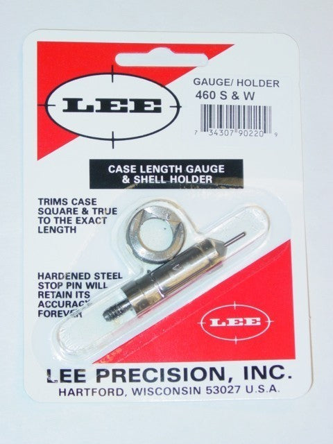 Lee 460 Smith & Wesson Case Length Gauge & Shell Holder