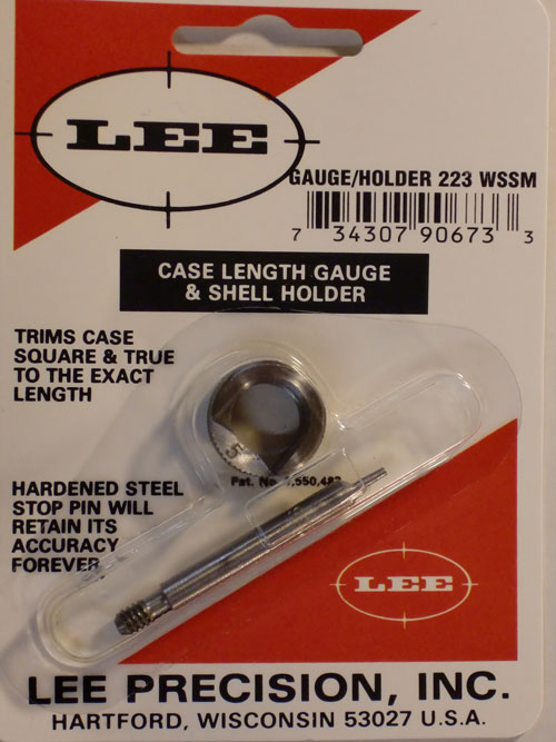 Lee 223 WSSM Case Length Gauge & Shell Holder