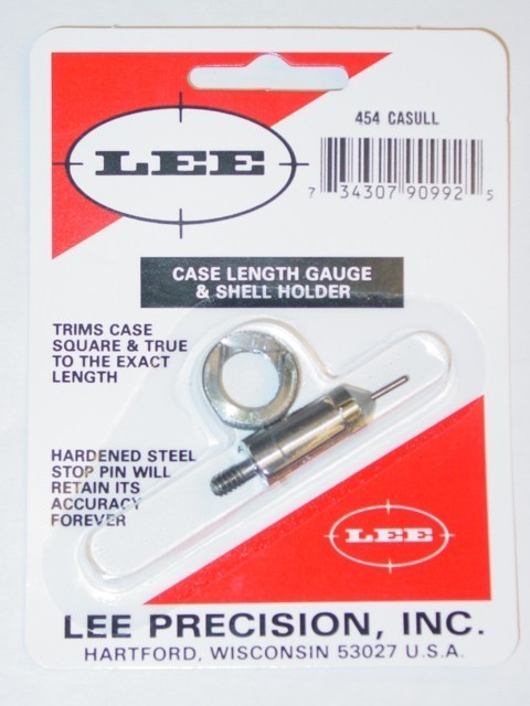 Lee 454 Casull Case Length Gauge & Shell Holder