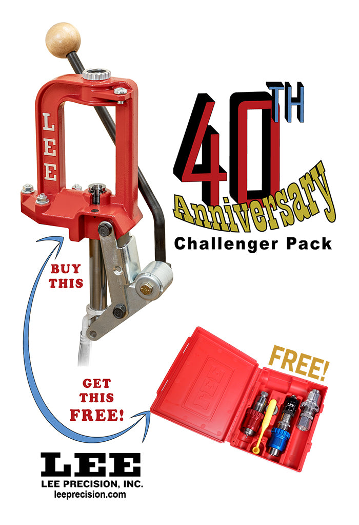 Lee 45 ACP Challenger 40th Anniversary Pack with Breech Lock Carbide 3-Die Set