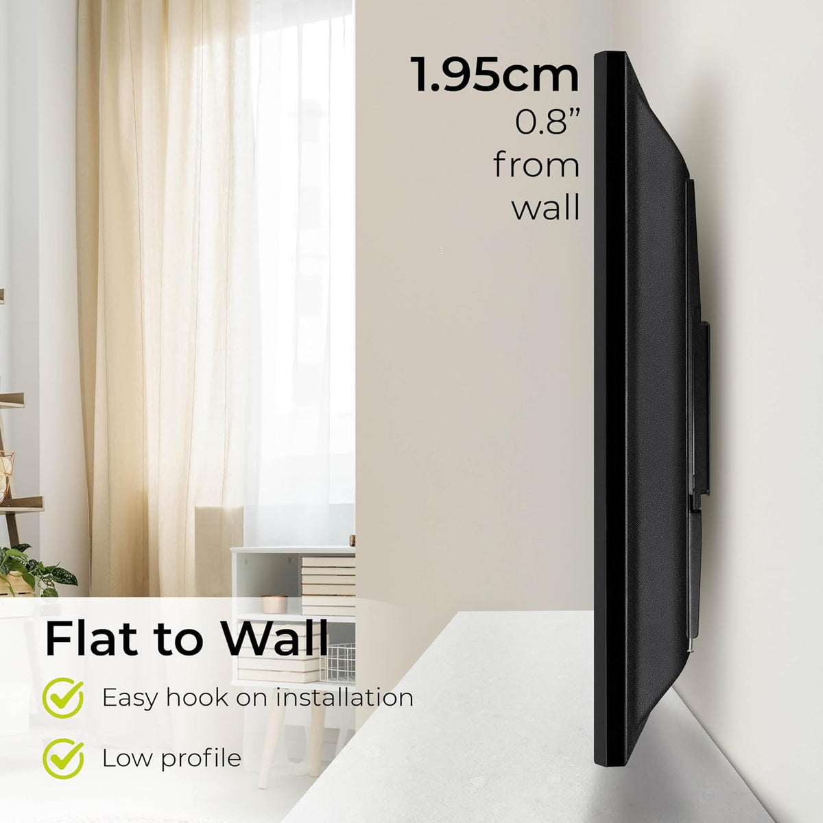ROSS 32-70" Flat-To-Wall Tv Mount Bracket - Built-In Spirit Level