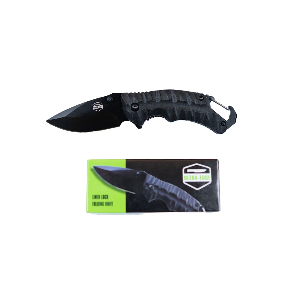 UltraEdge Liner Locking Black Coated Blade Folding Knife