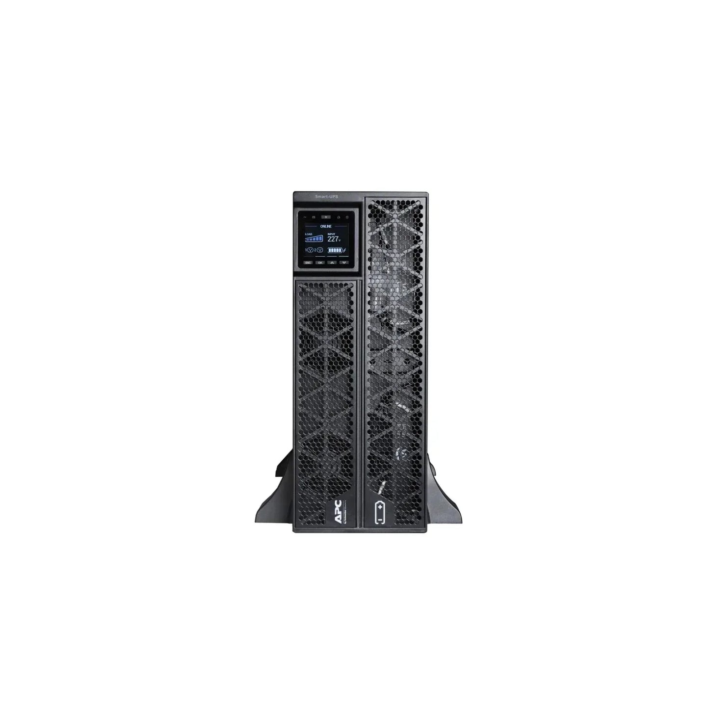 APC SMART ONLINE SRTG 5000VA/ 5KVA 5000W UPS TOWER/RACK RACK MOUNT INCLUDED: NO RACK TYPE: 4U NETWORK CARD:YES BATTERY:YES BATTERY TYPE: VRLA WARRANTY: 3 YEARS ON UPS; 2 YEARS FOR BATTERY NOTES: RAIL KIT SRTGRK1 SOLD SEPARATELY - Guards On Duty Shop & Security Guards