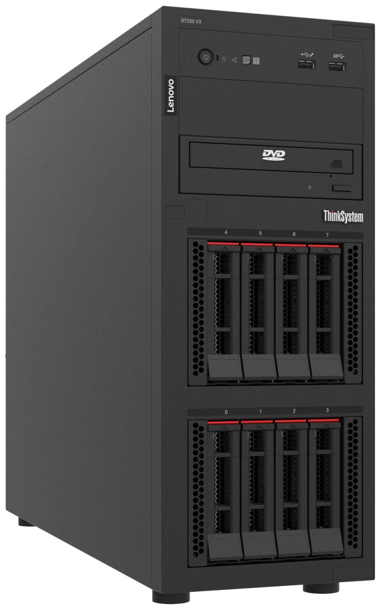 ThinkSystem ST250 V3 6353P CPU 32GBx2 RAM 4 x 480GB SSD 2 x 800W TIT PSU 3 YR NDB