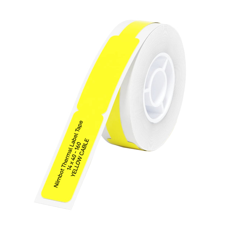 NIIMBOT D11/D110/D101/H1S Thermal Label 12.5x74mm - 65 Labels Per Roll - Yellow for Cable - Guards On Duty Shop & Security Guards