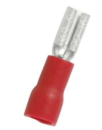 Terminal Preinsulated Red Disconnect Female 1.0mm / 10 Pack (50 Pack)