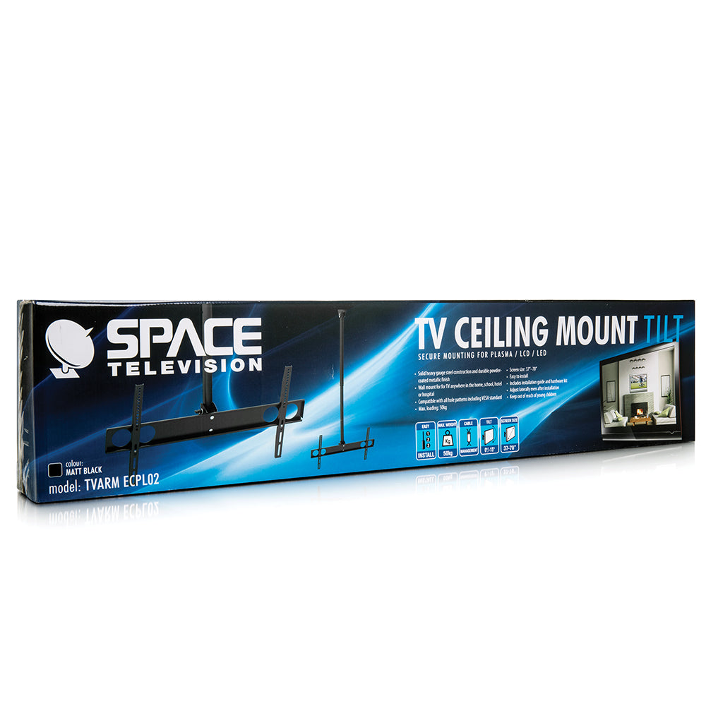 Flat Screen Ceiling Mount – Tilt & Rotate 37″-70″ 50kg (TVARMECPL02)