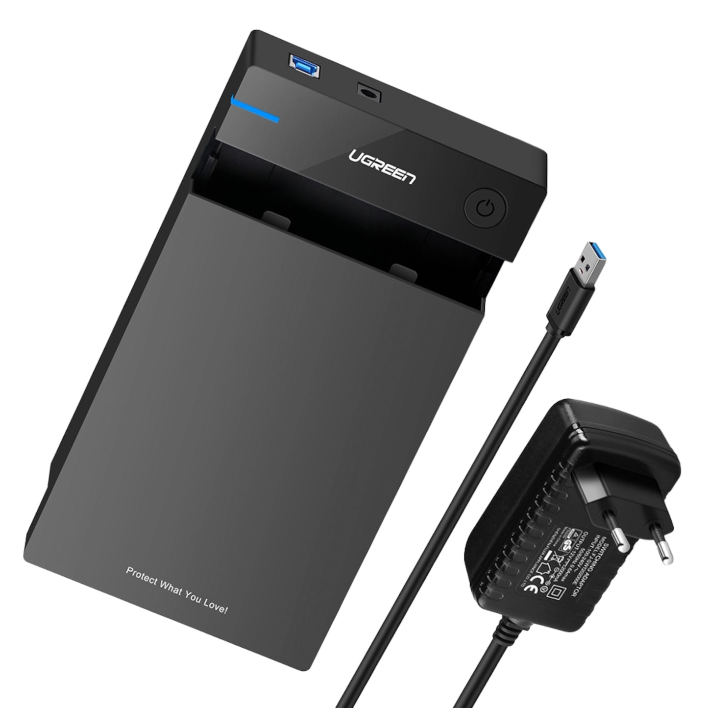 UGREEN 3.5" SATA Hard Drive USB 3.0 Enclosure 5Gbps – Black - Guards On Duty Shop & Security Guards