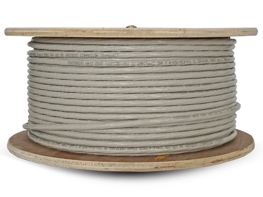 Linkbasic 100m Drum Cat6a Solid Grey UTP Cable - Guards On Duty Shop & Security Guards
