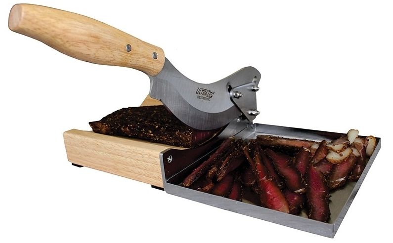 UltraTec Biltong-Pro Radiused Cutter with Magnetic Stainless Steel Tray