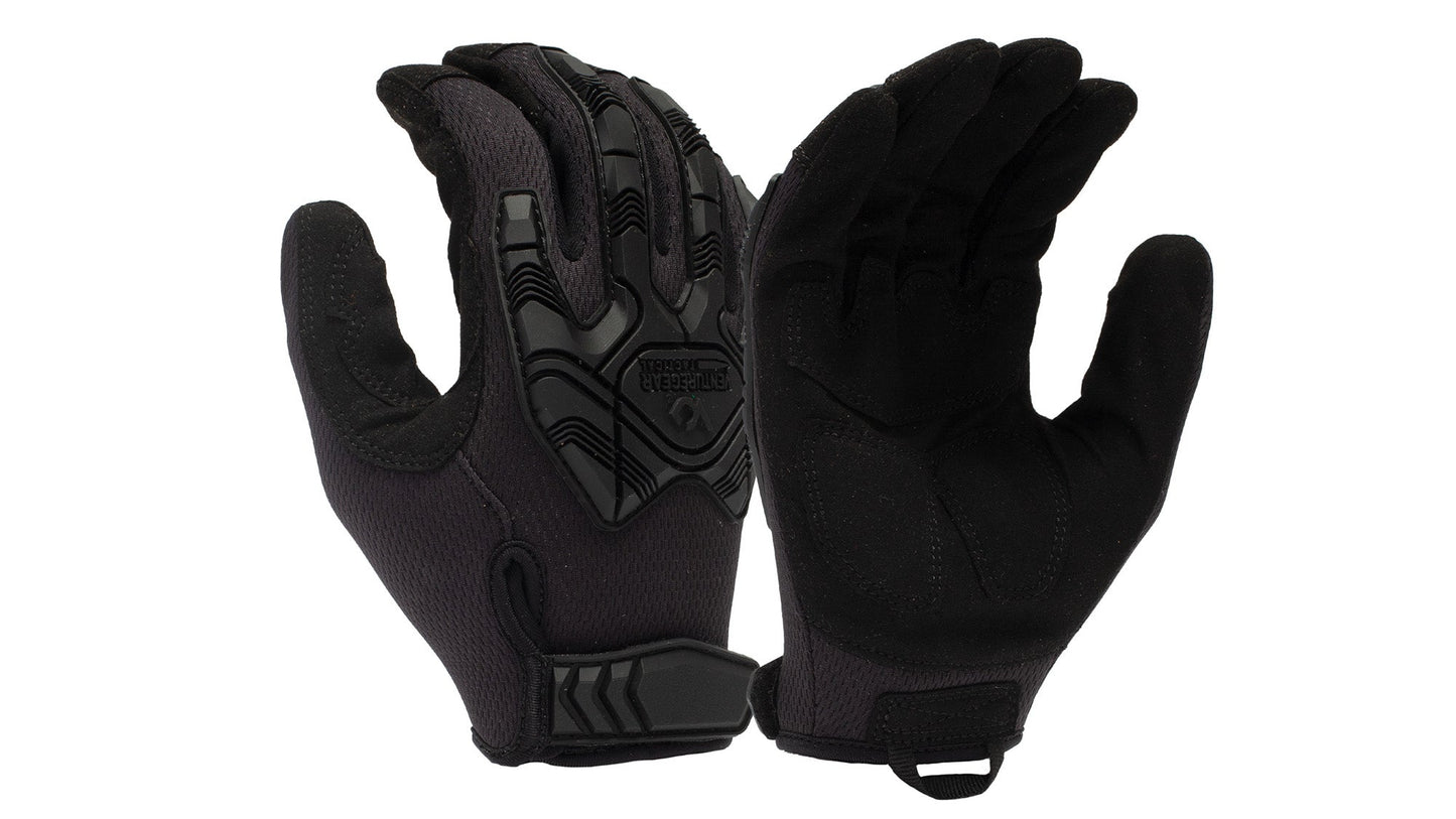 Pyramex Venture Gear Tactical Heavy-Duty Impact Operator Gloves - Black - L (RNS44033-3)