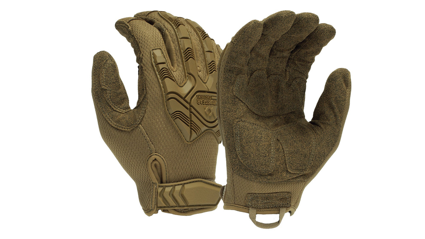 Pyramex Venture Gear Tactical Heavy-Duty Impact Operator Gloves - Coyote - S (RNS44034-1)