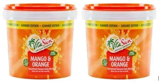 Vita Sun 2 X 5L 10Lt Mango Orange 8% Blended Fruit Drink Concentrate 5 Liter (Sold 2 X 5L Per Case) Guards On Duty Security
