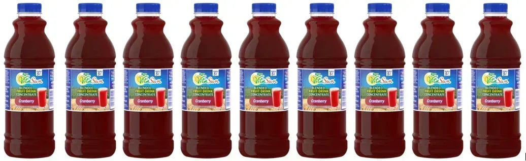Vita Sun 9 X 1Lt Cranberry 8% Blended Fruit Drink Concentrate 1 Liter (Sold 9 x 1L Per Case) Guards On Duty Security