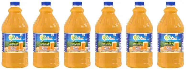 Vita Sun 6 X 2L Peach Mango 8% Blended Fruit Drink Concentrate 2 Liter (Sold 6 x 2L Per Case) Guards On Duty Security