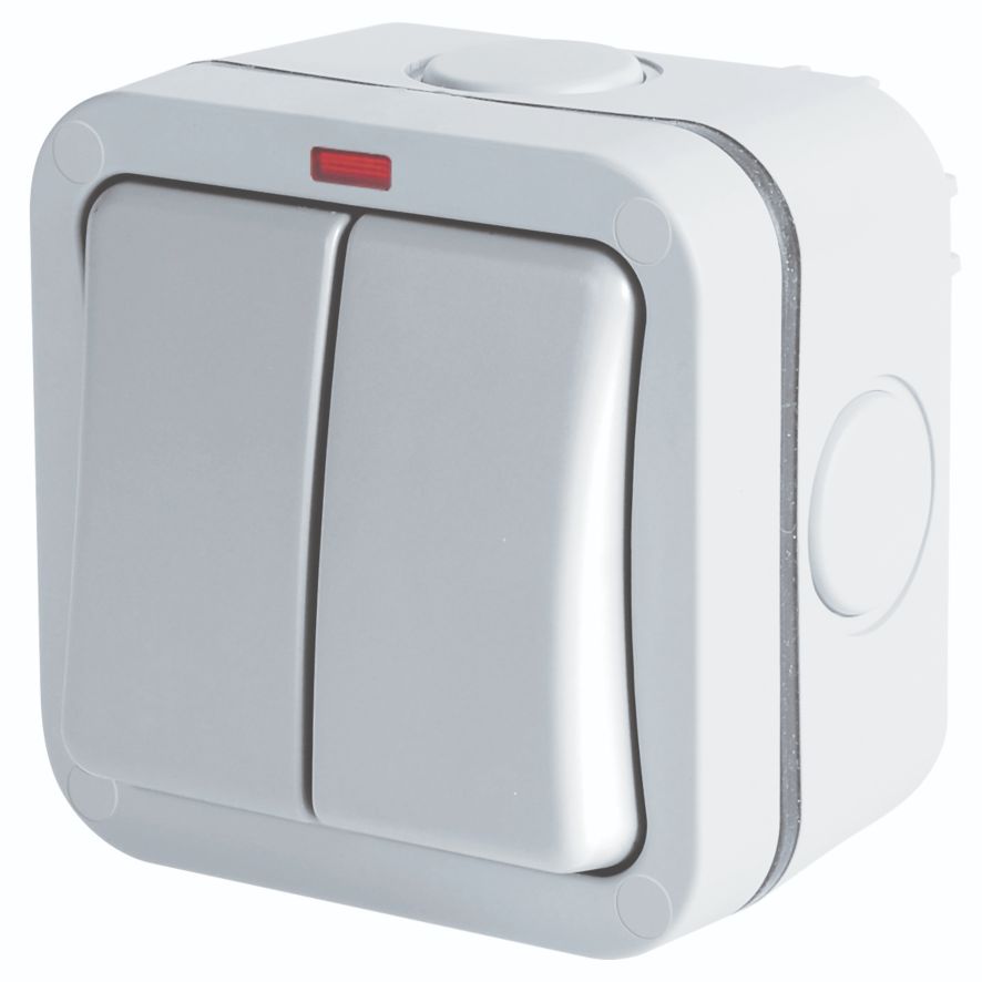 Masterplug IP66 Double 2-Way Outdoor Switch