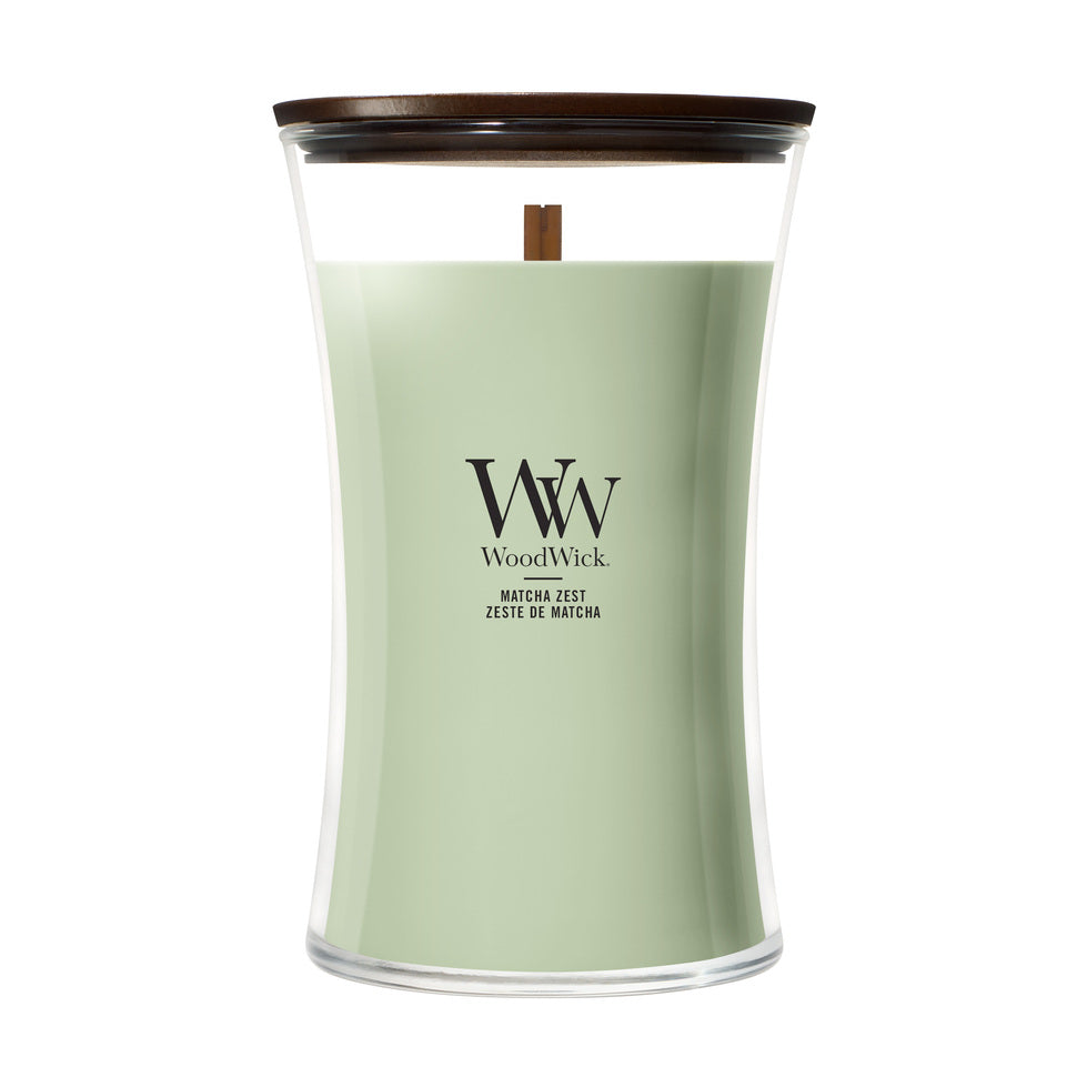 WoodWick Large Hourglass Candle - Matcha Zest