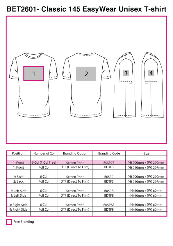 Classic 145 EasyWear Unisex Tshirt