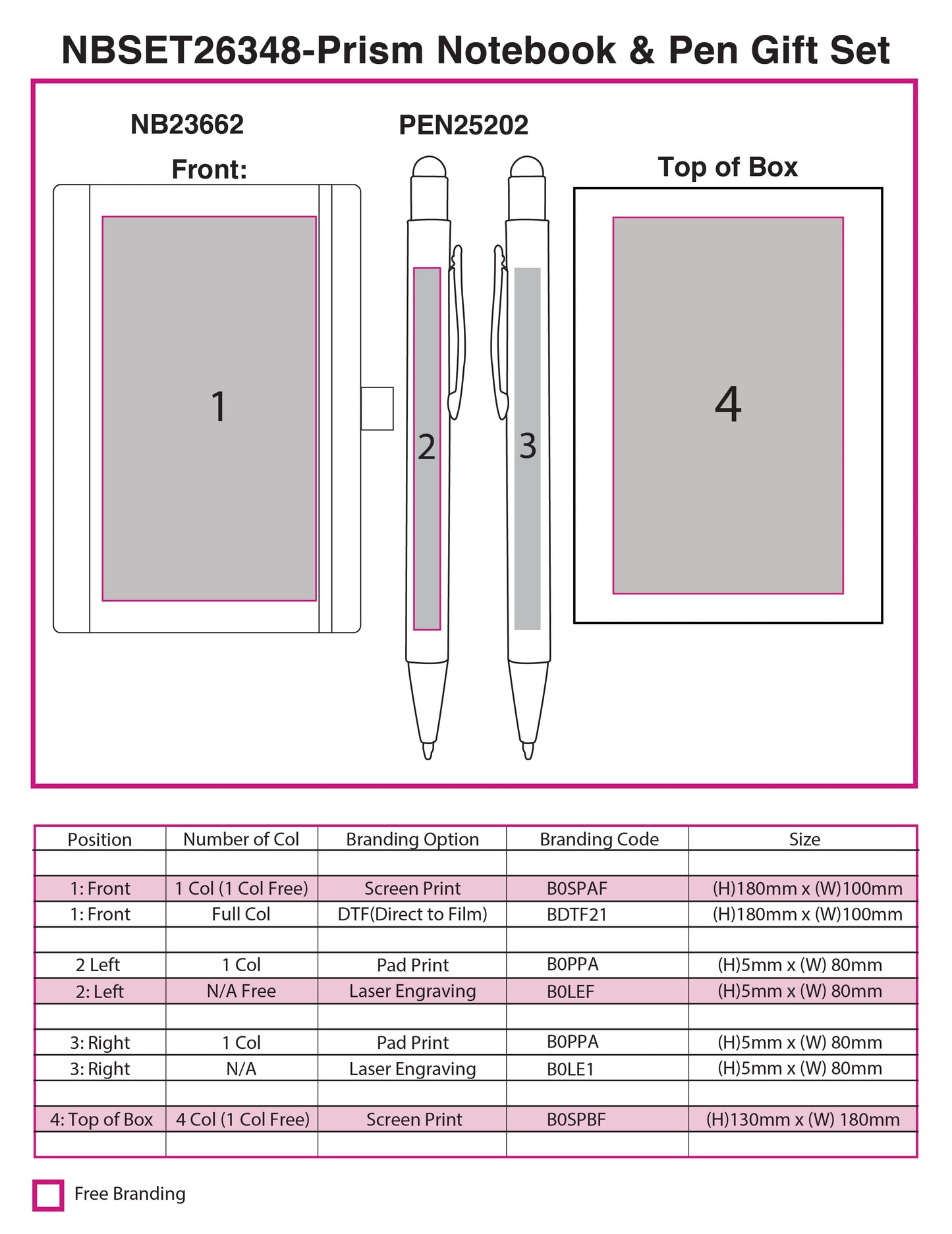 Prism Notebook & Pen Gift Set