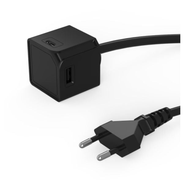 Allocacoc USBcube Extended USB A+C - Black