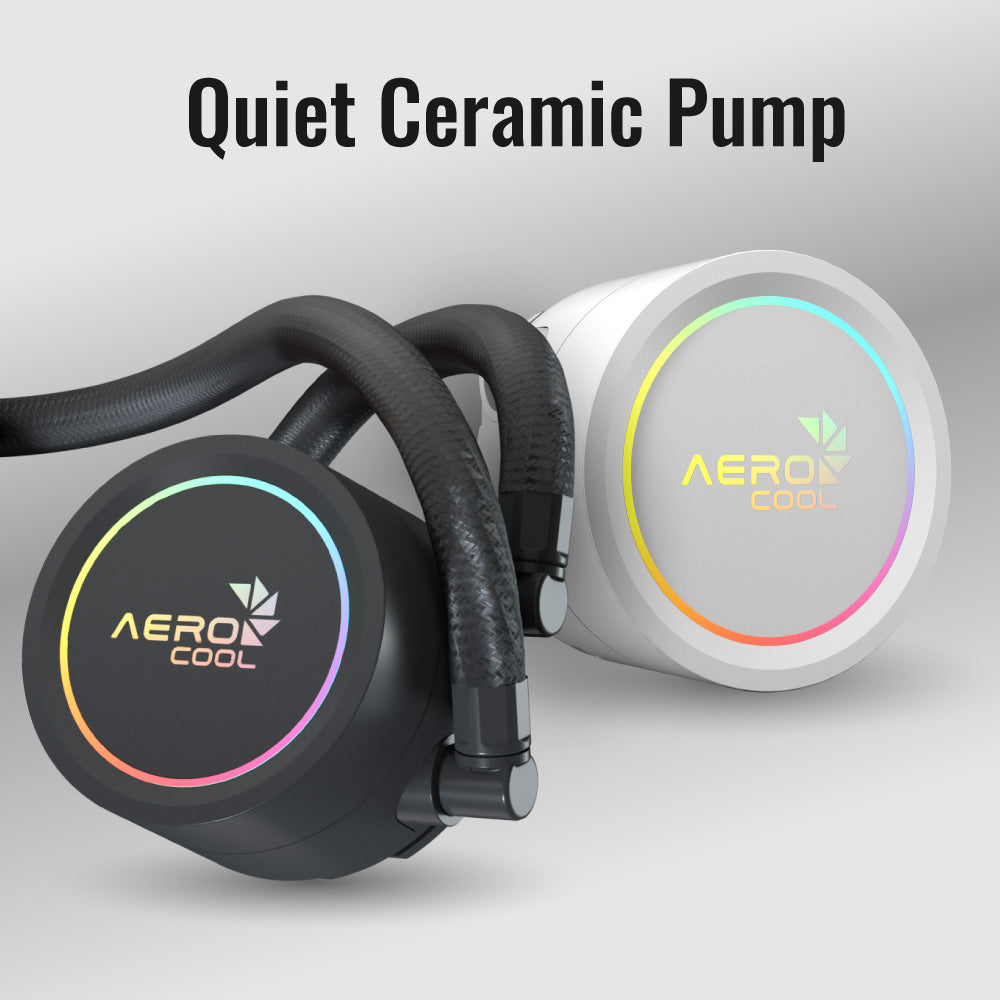 Aerocol Abyss L360 Black - 360mm ARGB Liquid Cooler - Intel LGA1851/LGA1700 - AMD AM4/AM5.