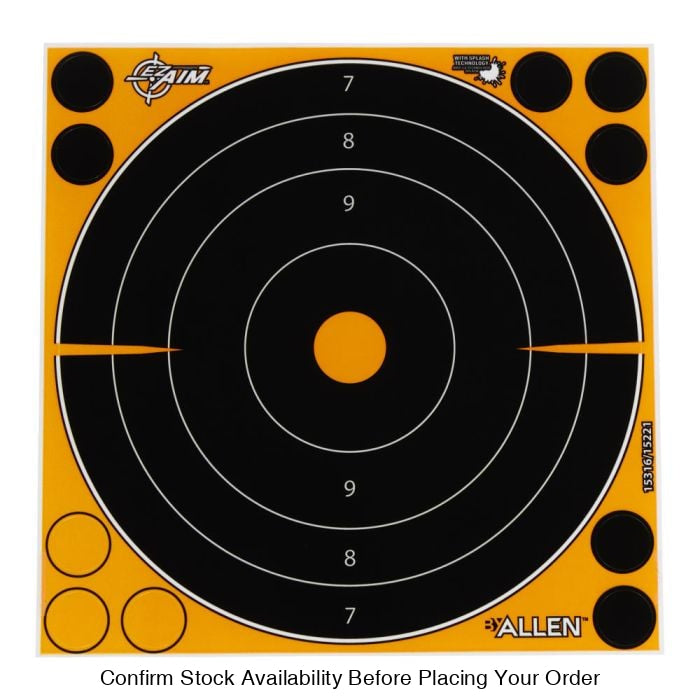 ALLEN EZ AIM ADHESIVE SPLASH BULLS EYE 8IN 6 PACK ALLEN EZ AIM ADHESIVE SPLASH BULLS EYE 8IN 6 PACK