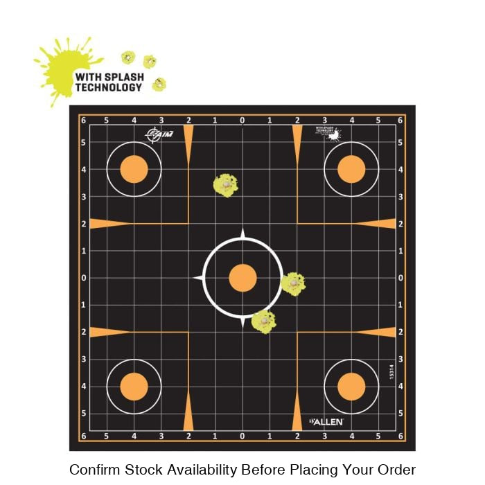 ALLEN EZ AIM ADHESIVE SPLASH SIGHT IN GRID TARGET 12IN (10 PACK)