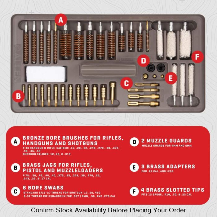 ALLEN ULTIMATE GUN CLEANING KIT 65PC ALLEN ULTIMATE GUN CLEANING KIT 65PC