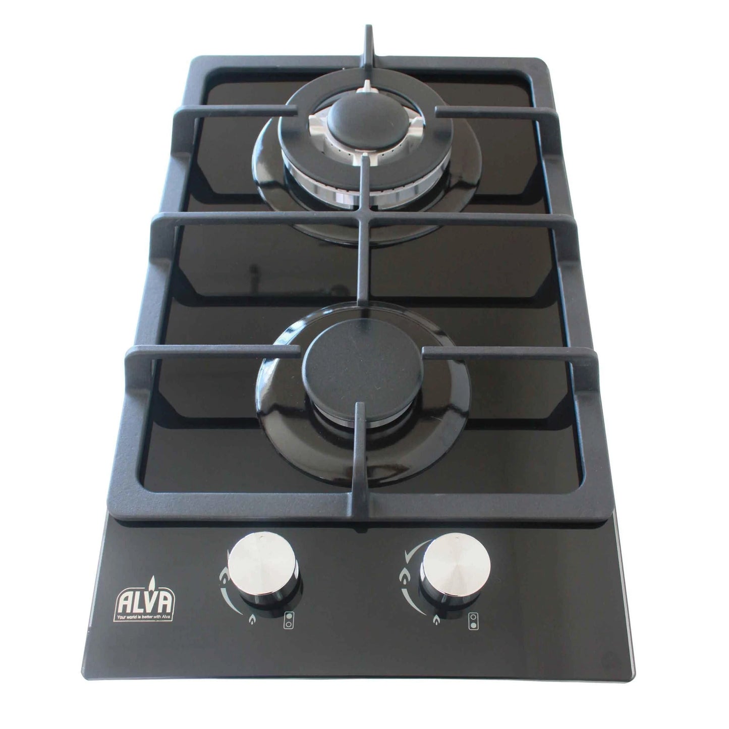Alva 2-Burner Glass Gas Hob 30cm - Guards On Duty Shop & Security Guards
