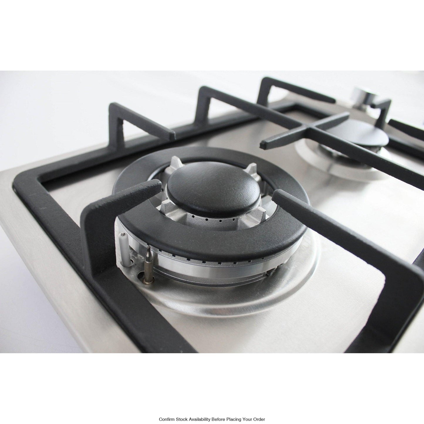 Alva 30cm 2-Burner Gas Hob - Stainless Steel - Alva 2-Burner Gas Hob