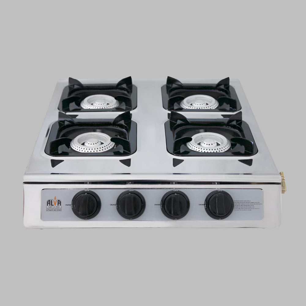 Alva 4-Burner Stainless Steel Gas Stove - Alva 4-Burner Stainless Steel Gas Stove