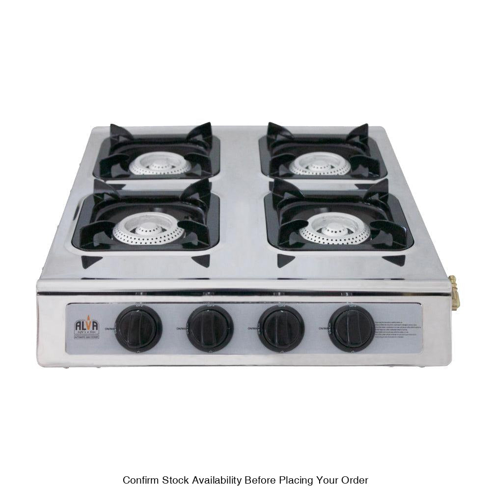 Alva 4-Burner Stainless Steel Gas Stove - Alva 4-Burner Stainless Steel Gas Stove