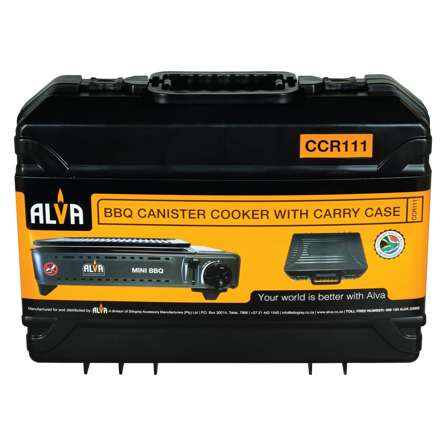 Alva Butane Canister Mini BBQ Cooker + Carry Case - Alva Butane Canister Mini BBQ
