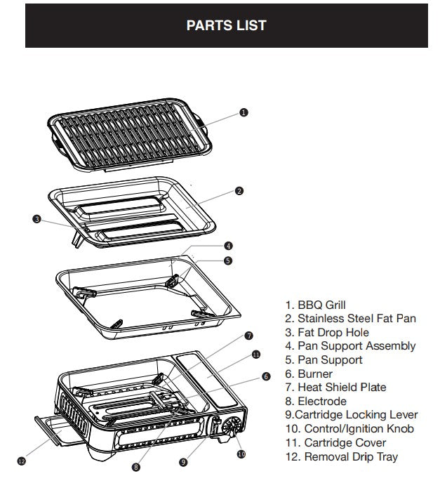 Alva Butane Canister Mini BBQ Cooker + Carry Case - Alva Butane Canister Mini BBQ