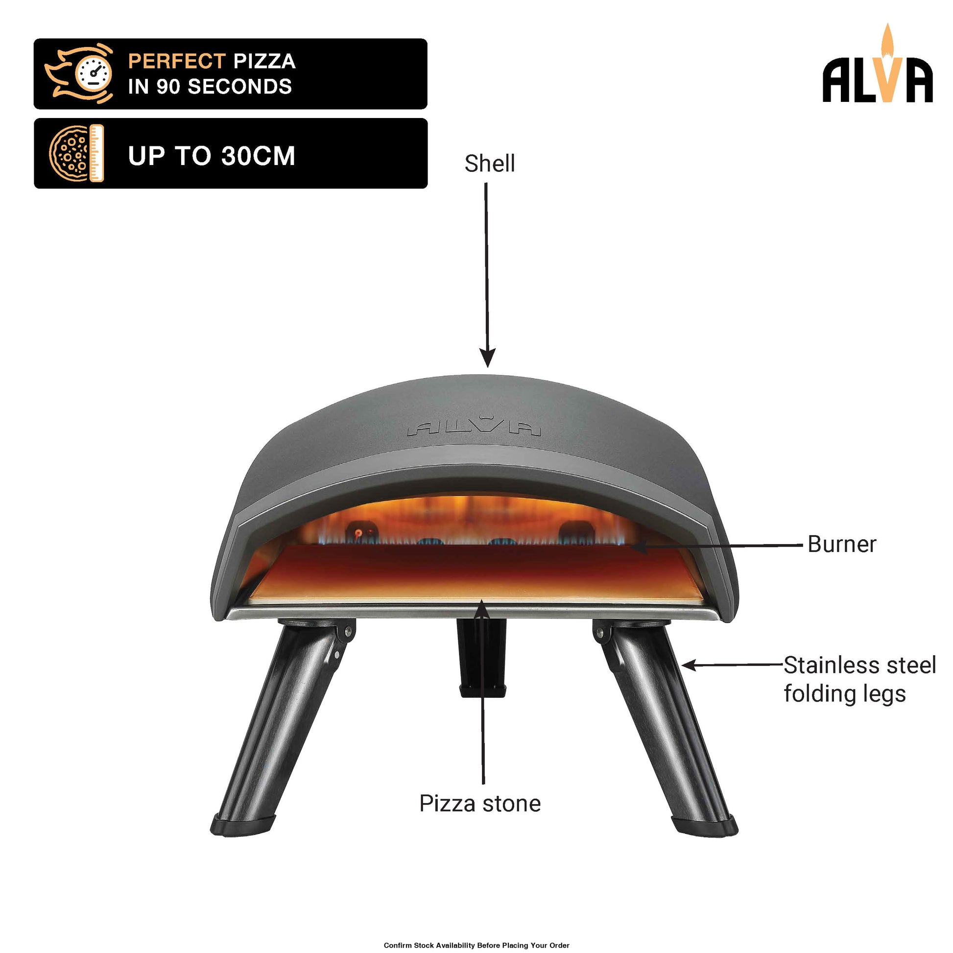 Alva Gas Pizza Oven - Presto - Alva Gas Pizza Oven Presto