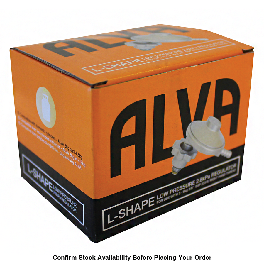 Alva L-Shape Gas Regulator In Box - Alva L-Shape Gas Regulator