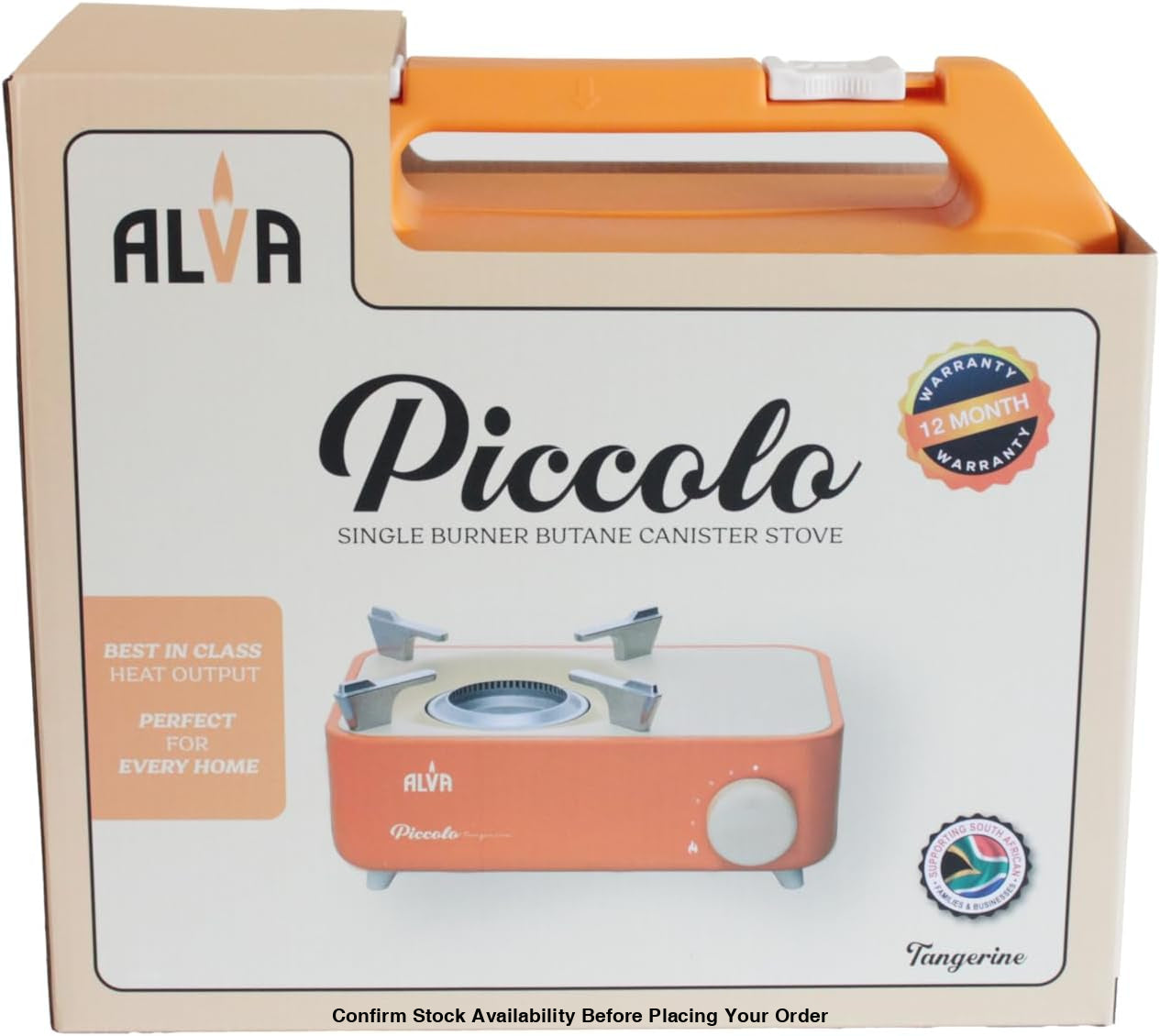 Alva Mini Butane Canister Stove with Carry Case (Tangerine Orange) - Alva Mini Butane Canister Stove Tangerine