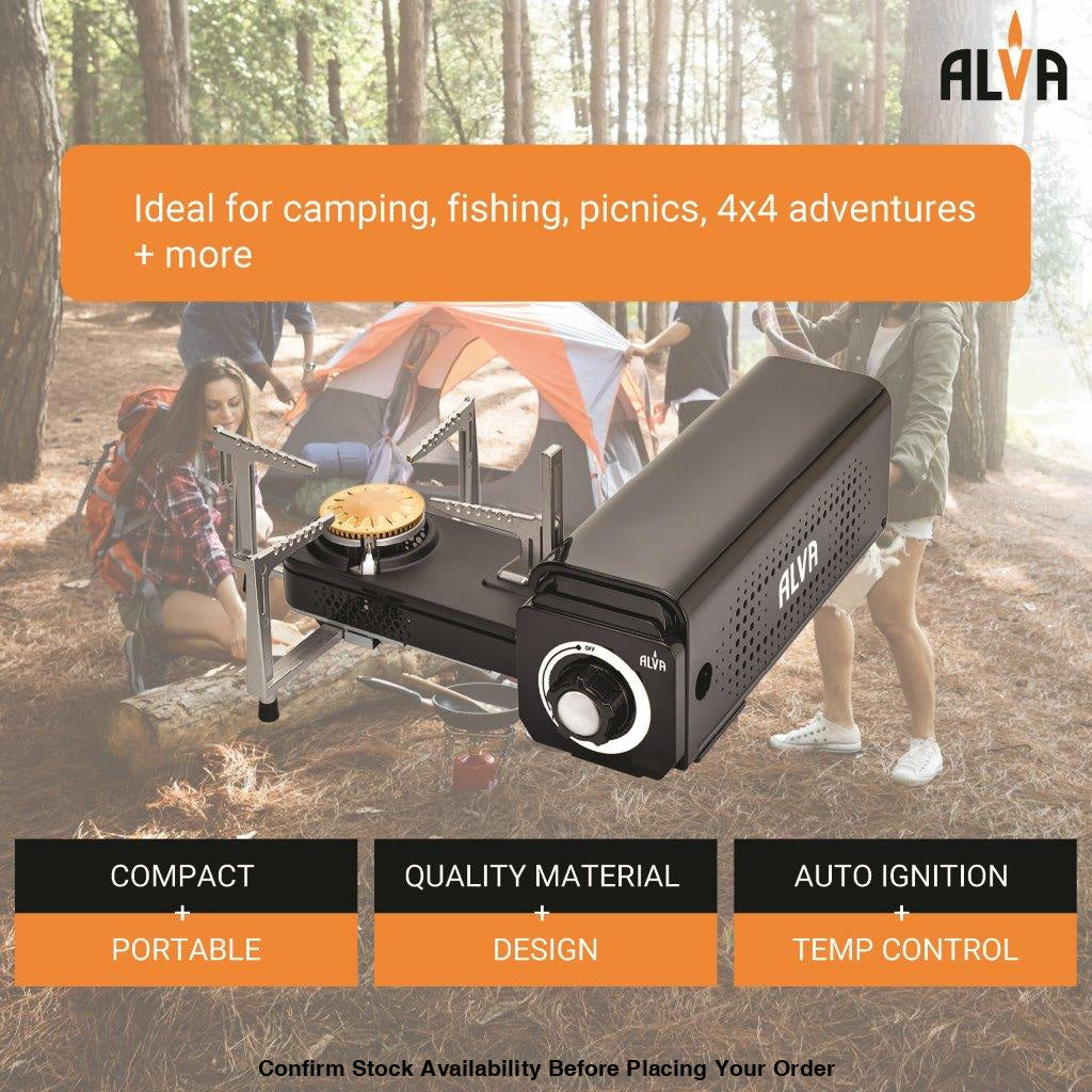 Alva Mini Fold-Up Butane Canister Camping Stove - Alva Mini Fold-Up Camping Stove
