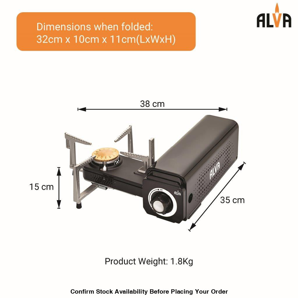 Alva Mini Fold-Up Butane Canister Camping Stove - Alva Mini Fold-Up Camping Stove