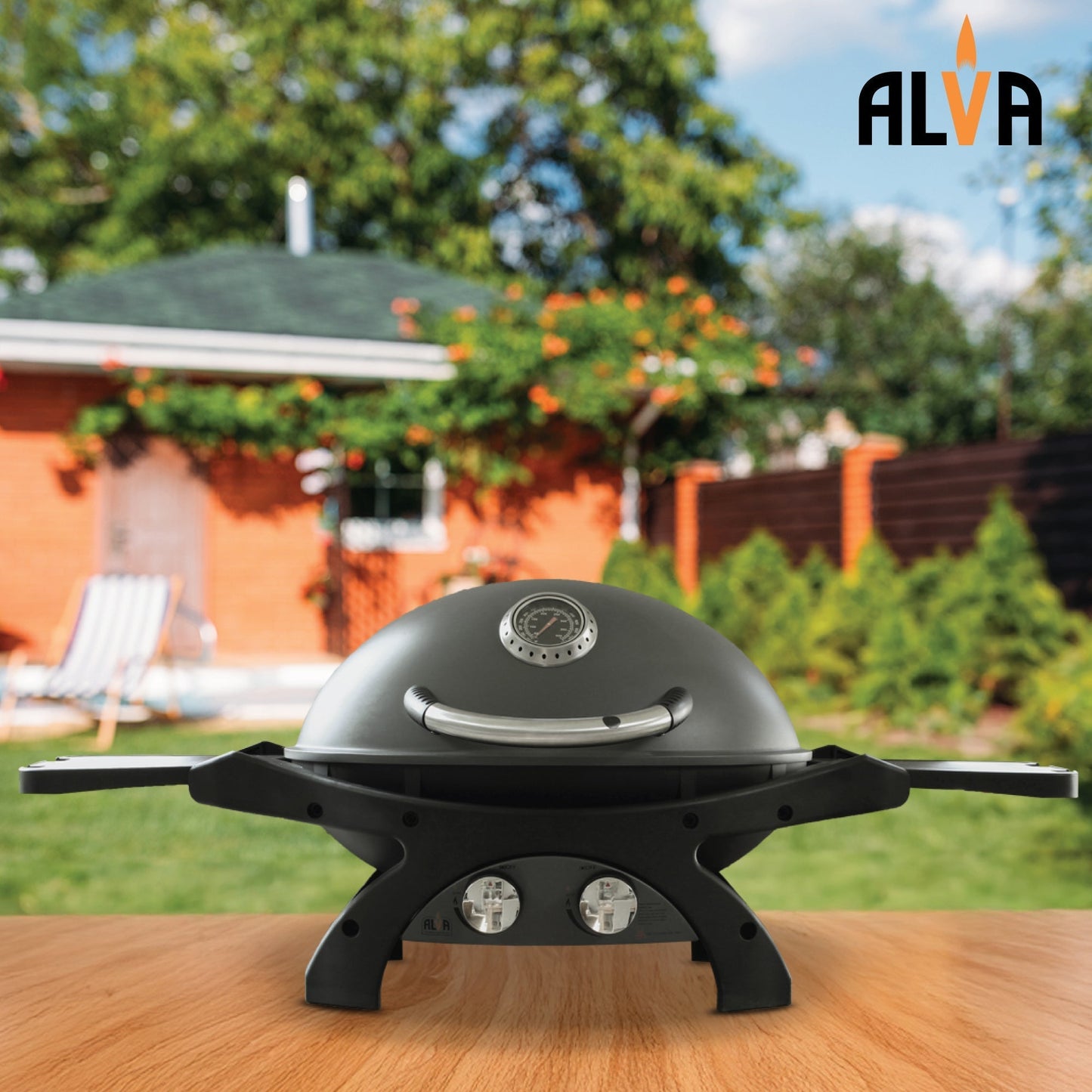 Alva Mondo 2-Burner Gas BBQ & Cart - Alva Mondo 2-Burner Gas BBQ