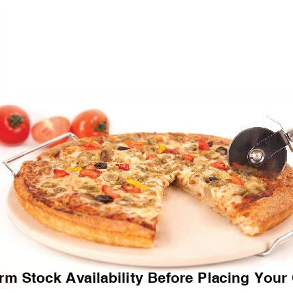Alva Pizza Stone 30cm With Lifter & Cutter - Alva Pizza Stone Lifter & Cutter