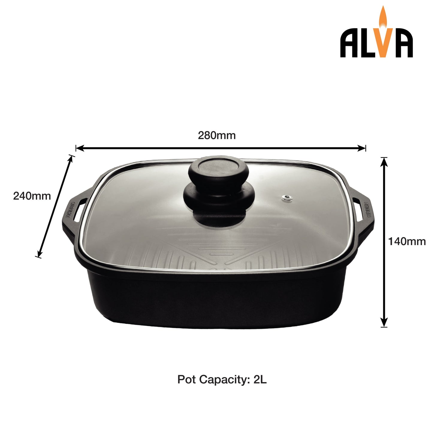 Alva Single Burner Butane Canister Stove + Cooking Pot & Lid - Alva Single Burner Butane Canister Stove + Cooking Pot &