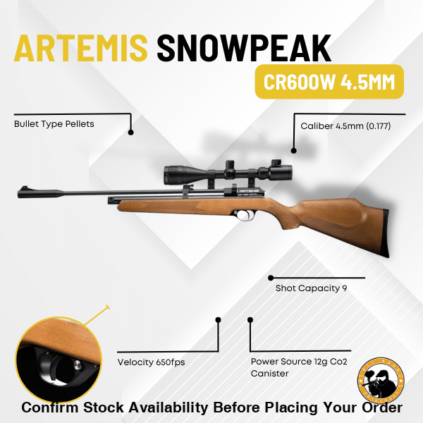 Artemis SnowPeak CR600W 4.5mm Wood - Guards On Duty Shop