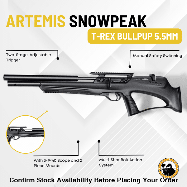 Artemis SnowPeak T Rex Bullpup 5.5mm Black Artemis SnowPeak T Rex
