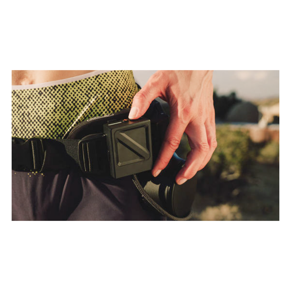 Ascentiz Exo-Belt Pro worn on the hip during outdoor use