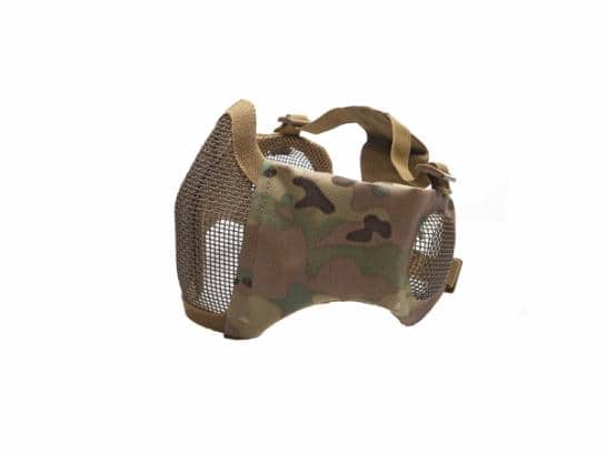 ASG 19235 MESH MASK Ear Protection Metal Low Half Multi Camo - Guards On Duty Shop